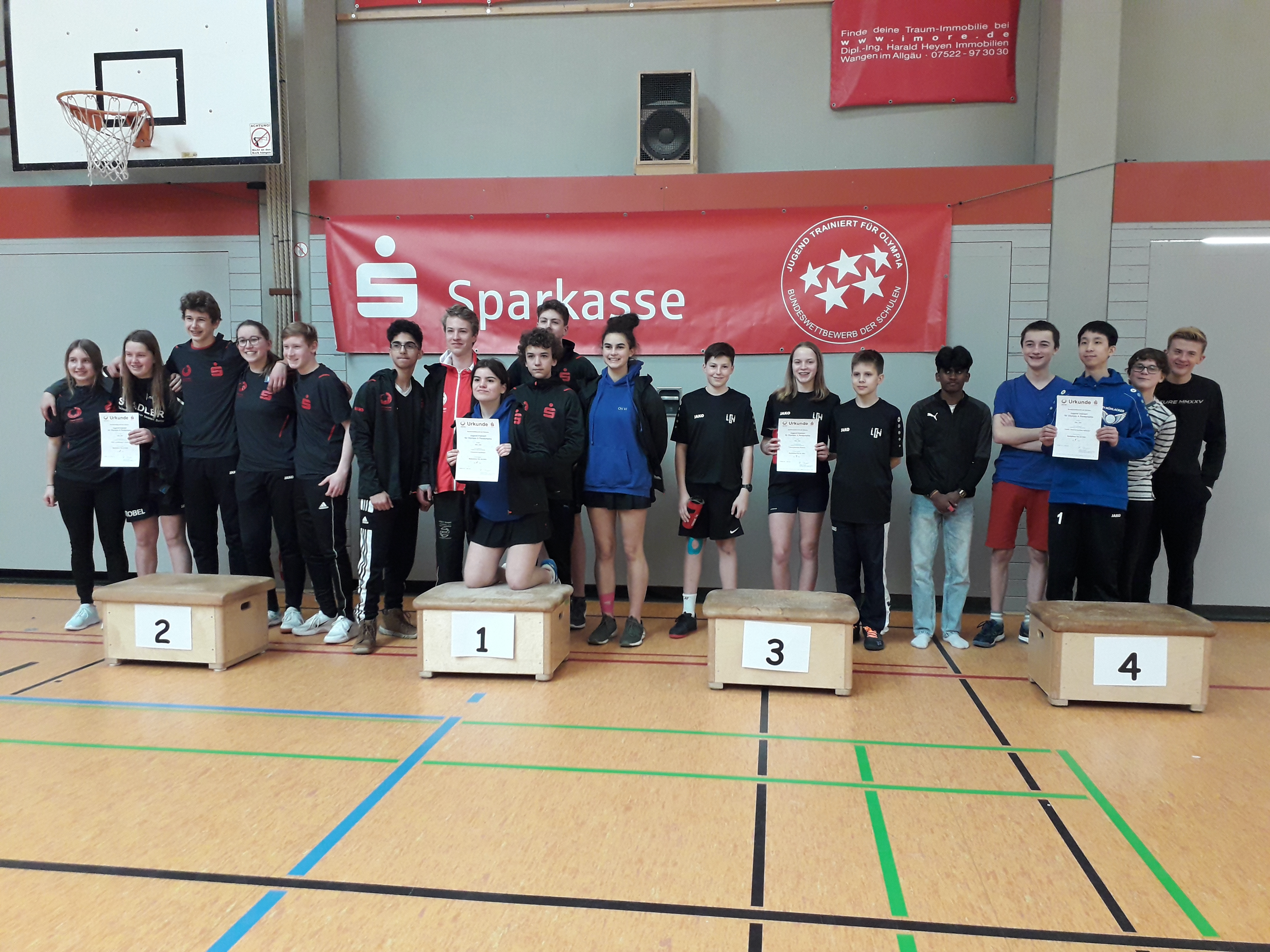 Read more about the article 3. Platz beim Landesfinale Badminton in Wangen im Allgäu